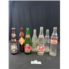 Image 1 : Lot of 7 Vintage Pop Bottles, Pepsi Cola, Orange Crush, Etc