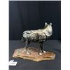 Image 3 : 2 Sculpters, Wolf 8" Tall + 10" Tall Native Man w/ Eagle and Snake