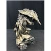 Image 5 : 2 Sculpters, Wolf 8" Tall + 10" Tall Native Man w/ Eagle and Snake