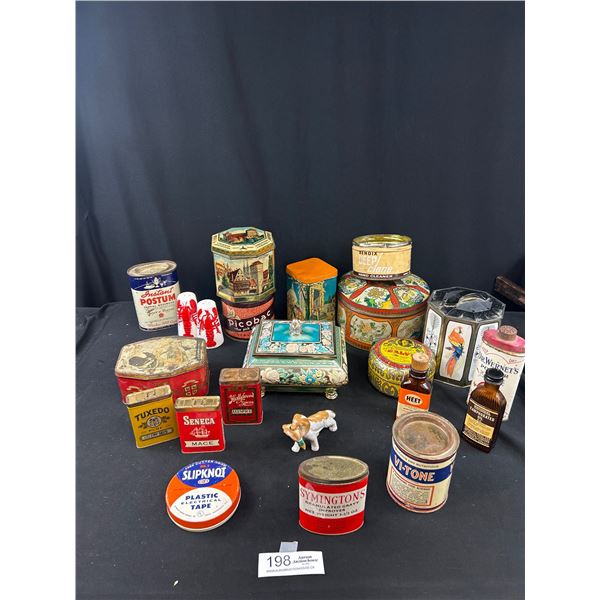 Large Lot of Vintage Collectible Tins