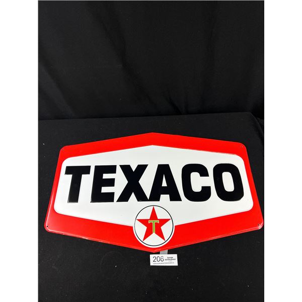 Newer Embossed 24" Wide Texaco Tin Sign