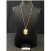 Image 1 : Vintage Cameo Pendant w/ Chain Necklace