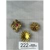 Image 5 : 3 Lovely Vintage Brooches