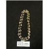 Image 3 : Vintage Gold w/ Claws Set Clear Crystal Stones Links Necklace 31" Length