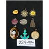 Image 1 : Bag w/ Lot of Vintage Unusual Pendants, Some w/ Gem Stones
