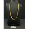 Image 1 : Vintage Gold Tone Necklace Marked 18K Gold Plated on Lobster Clasp, Very Heavy Weight