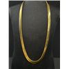 Image 2 : Vintage Gold Tone Necklace Marked 18K Gold Plated on Lobster Clasp, Very Heavy Weight