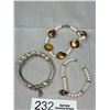 Image 5 : Genuine Triple Strand Pearls Necklace, 3 Bracelets + One Ring