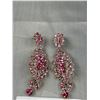 Image 4 : 3 Pairs of Beautiful Rhinestones Large Dangle Earrings