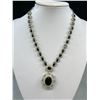 Image 2 : Beautiful Black Crystal + Clear Rhinestones Necklace