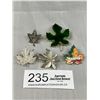 Image 1 : 5 Vintage Maple Leaf Brooches