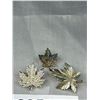 Image 2 : 5 Vintage Maple Leaf Brooches