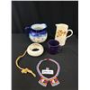 Image 1 : Vintage Collectible Lot of Porcelain Pictures Feista Cup + Native Beadwork etc