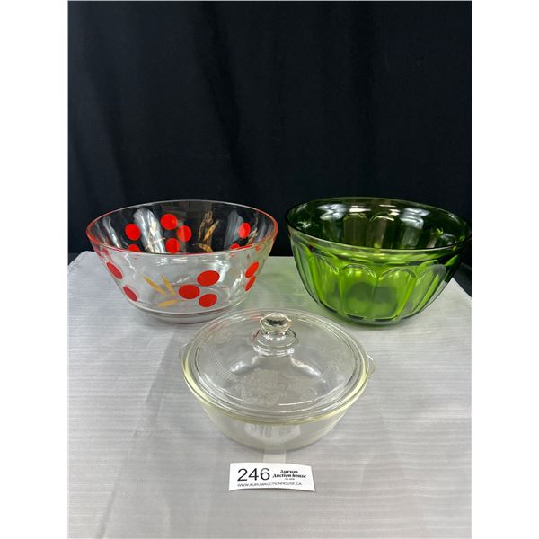 Lot of Vintage Decorative Glass Bowls