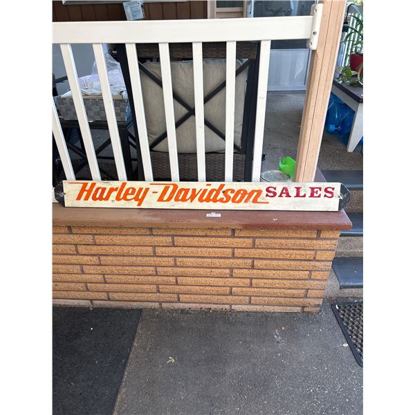 Custom Made Wooden Harley Davidson Sales Sign 58" Wide 6" Tall NO SHIPPING