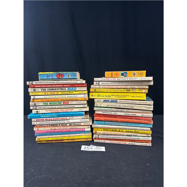 Over 40 Vintage Comical Paper Backs, MAD BC, etc