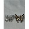 Image 2 : Connection of Vintage Butterfly Brooches, Ring + Bracelet, Some w/ Rhinestones)