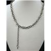 Image 4 : Heavy Vintage Silver Tone w/ Turqouise Necklace 20"-24" L Original Patina