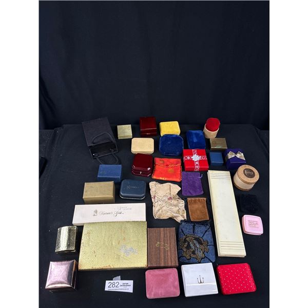 A Large Lot of Old Jewelry Boxes