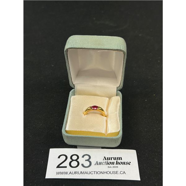 Gorgeous Gold Ruby Ring Quality!