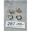 Image 1 : 2 Pairs of 925 Sterling Silver Hoop Earrings