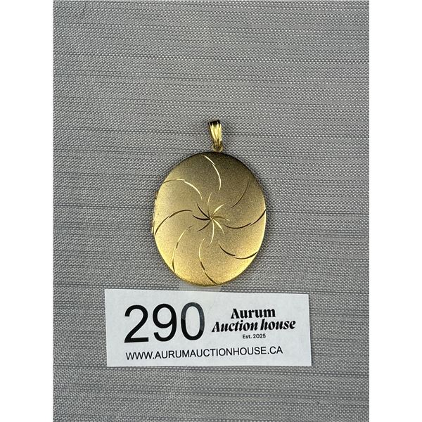 Classy Antique Gold Locket- Large!