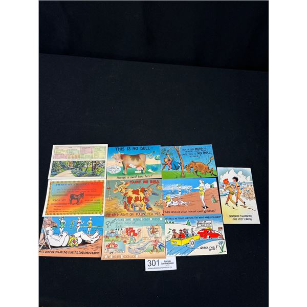 10 Vintage Humour Post Cards