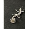 Image 3 : 2" Long Sterling Lizard Pendant