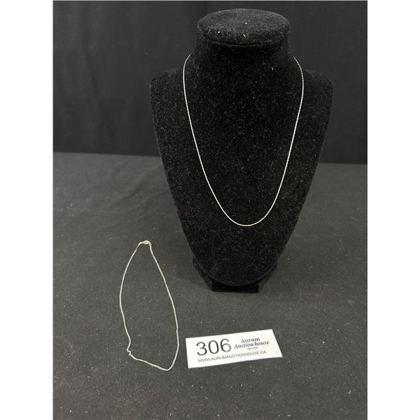 2 Fine Link Sterling Chains/Necklace