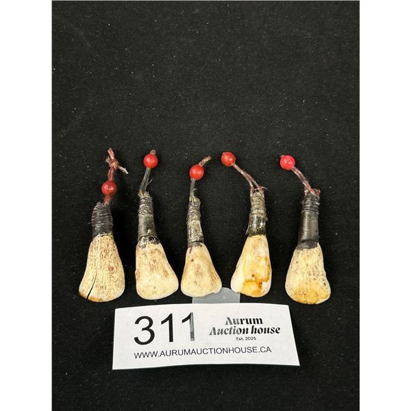 5 First Nations Teeth Pendants/Fetishes?