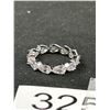 Image 2 : Lovely Silver w/ CZ Stones Sparkling Eternety Ring Band Just Like New Size 7.5"