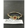Image 2 : Antique w/ Misc Stones Ring + Bangle