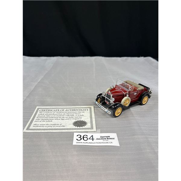 Burgundy 1931 Ford Model A Convertible, National Motor Museum Mint, 1/32 Scale