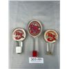 Image 1 : 3 Rickards Red Beer Tap Handles, 5" and 8"