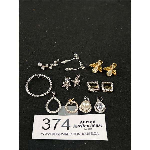 Collection of Rhinestones Jewelry