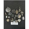 Image 1 : Collection of Silver, Silver Plated + Some Sterling Silver Vintage Pendants