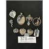 Image 2 : Collection of Silver, Silver Plated + Some Sterling Silver Vintage Pendants