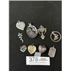 Image 3 : Collection of Silver, Silver Plated + Some Sterling Silver Vintage Pendants