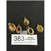 Image 2 : 5 Beautiful Vintage Gold w/ Stones Pendants