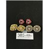 Image 1 : 3 Pairs of Vintage Rhinestones Clip On Earrings One Marked FAC