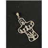 Image 3 : Large Sterling Tree of Life Cross Pendant (Over 2")