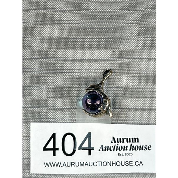 Sterling Dolphins + Crystal Ball Pendant (Unusual)