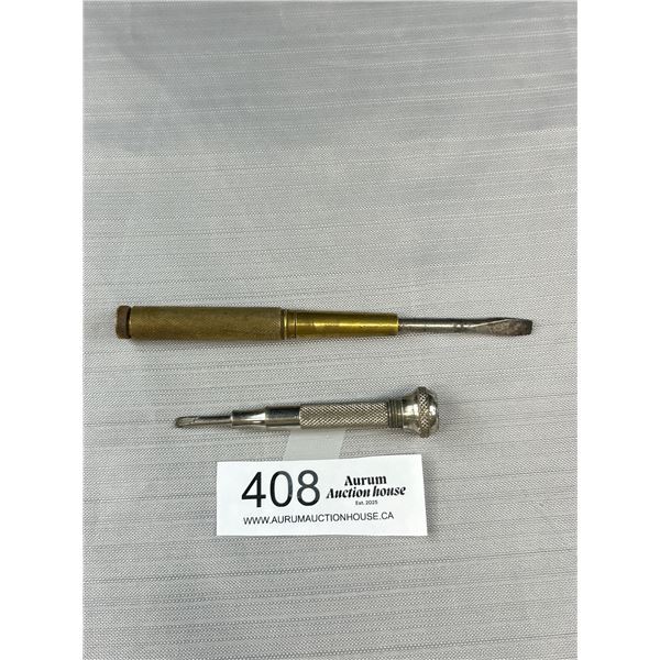2 Vintage Screw Apart Multi Screwdrivers