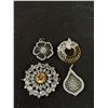 Image 2 : 6 Vintage Rhinestone Pendants