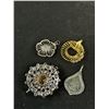 Image 3 : 6 Vintage Rhinestone Pendants