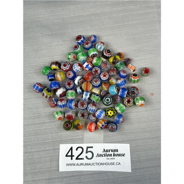 Bag of Vintage Itarian Venetian Millefiori Loose Beads For Necklace