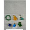 Image 5 : Collection of Vintage Gem Stones, Bone Abelone, BC Jade Jewelry