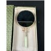 Image 3 : Vintage Jade Handled Mirror, Cloisonne Pen and Jewelry Box