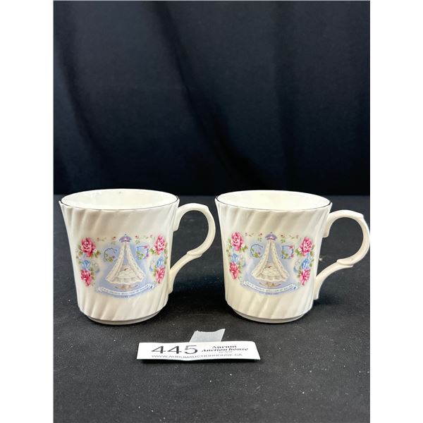 2 English Bone China Commemorative Royal Mugs 1982