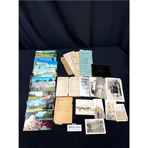 Great Lot of Antique Ephemera, Legal Documents, Photos, Post Cards etc